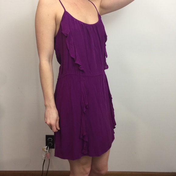 Parker Magenta Purple Silk Sleeveless Dress - Picture 2 of 8
